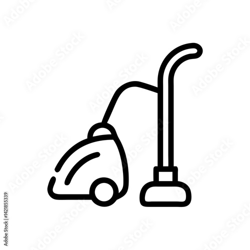vacuum cleaner icon on transparent background for apps and websites