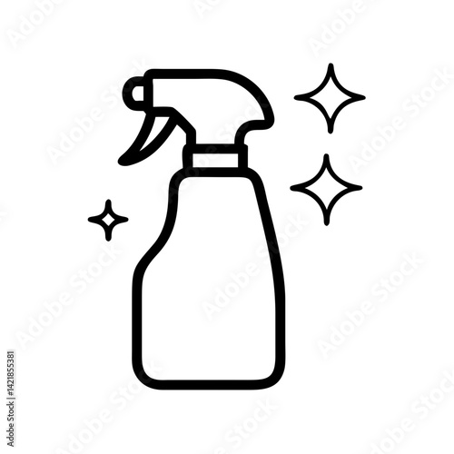 cleaning spray icon on transparent background for apps and websites