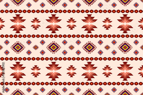 Ethnic geometric oriental traditional Aztec Boho seamless pattern. Native decorative elements tribal geometry design for fabric, clothing, embroidery, ornament, wallpaper, texture, textile