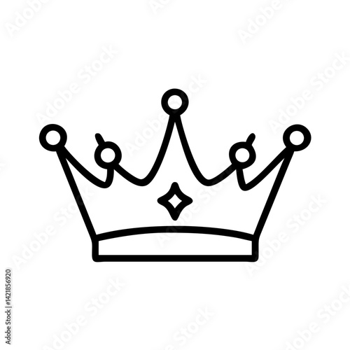 king crown icon on transparent background for apps and websites