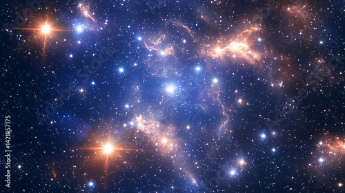 Stunning cluster of stars in the sky capturing the essence of cosmic hidden star systems and dramatic contrast in the universe