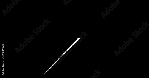 Burning sparkler Loop Doodle Animation. 2D Birthday and Party Sticker. Whimsical Hand-Drawn Crayon Textured Scribbles for Celebratory Events and Festivities. Holiday concept. Alpha Channel.  