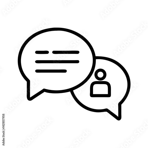 chat bubble icon on transparent background for apps and websites