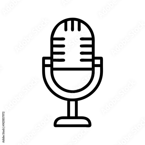 microphone icon on transparent background for apps and websites