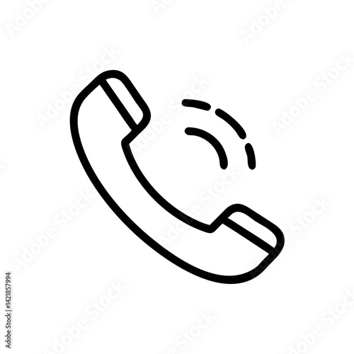 phone call icon on transparent background for apps and websites