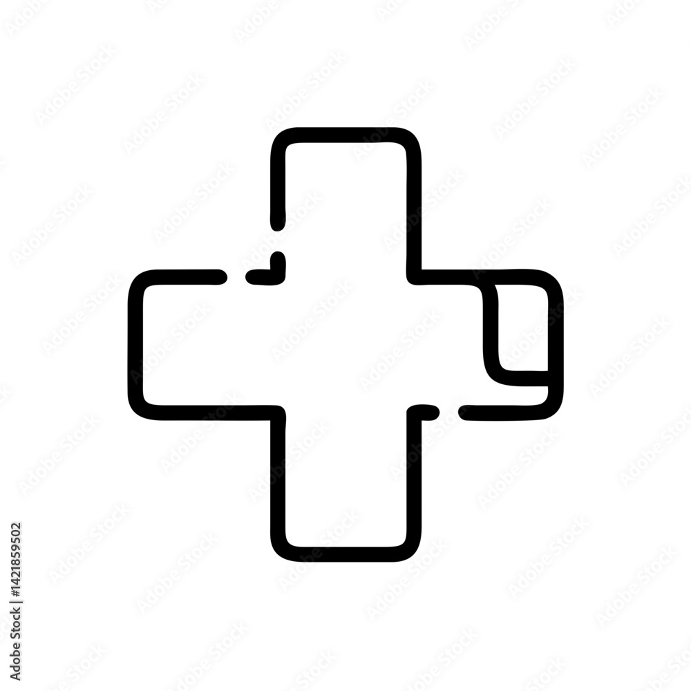 medical cross icon on transparent background for apps and websites medical cross icon on transparent background for apps and websites
