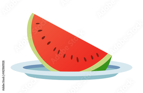 Necessary element of picnic in city park, ready-to-eat food. Cartoon vector illustration in flat style