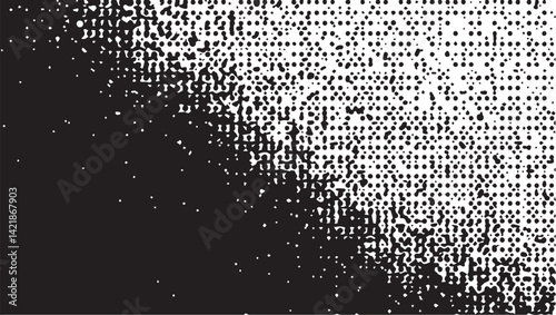 Grunge pixel texture black and white noisy abstract pattern