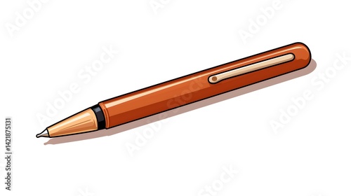 Colorful Cartoon Pen Vector Illustration for Creative Writing and Education Materials
