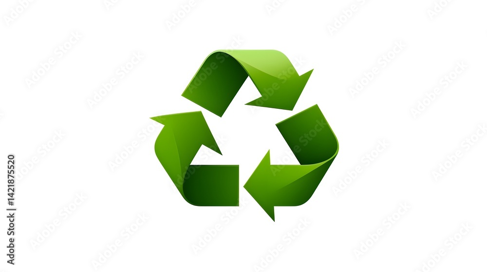 Circular recycling icon with revolving arrow representing endless sustainability concept Circular recycling icon with revolving arrow representing endless sustainability concept