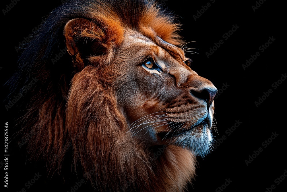 Naklejka premium Majestic Lion A Symbol of Strength and Courage