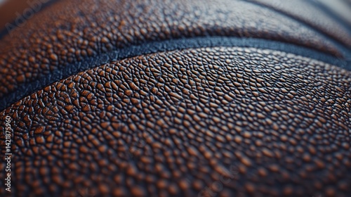 Close-up basketball texture, leather surface photo
