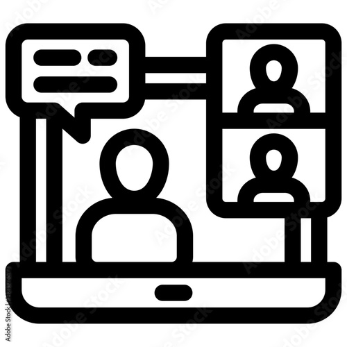 Online Training icon symbol. Vector illustration.