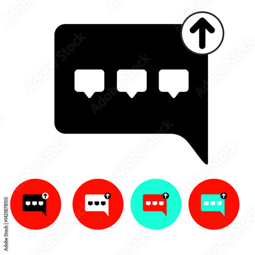 Free Download chat icons-up, black, white and colored buttons - GFXLoad