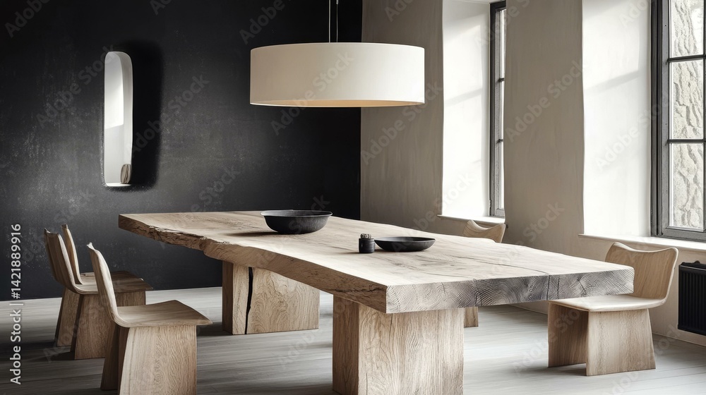 Modern Minimalist Wooden Dining Table