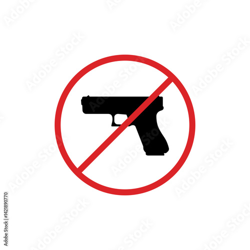 Prohibited from carrying a gun Vector design