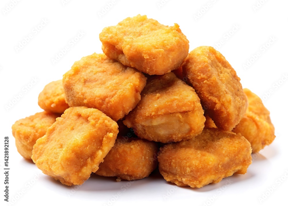 Appetizing nuggets isolated on white background Appetizing nuggets isolated on white background