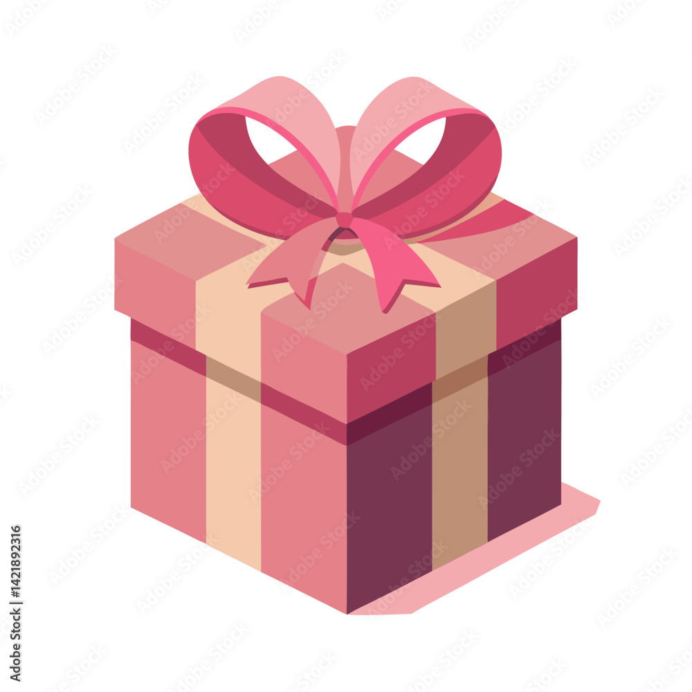 Obraz premium pink gift box