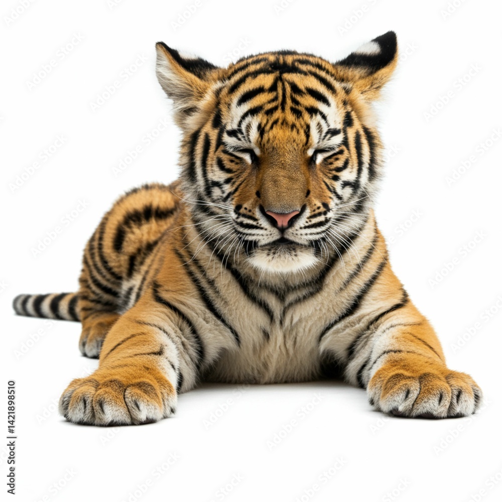 Obraz premium Curious Tiger Cub Close up