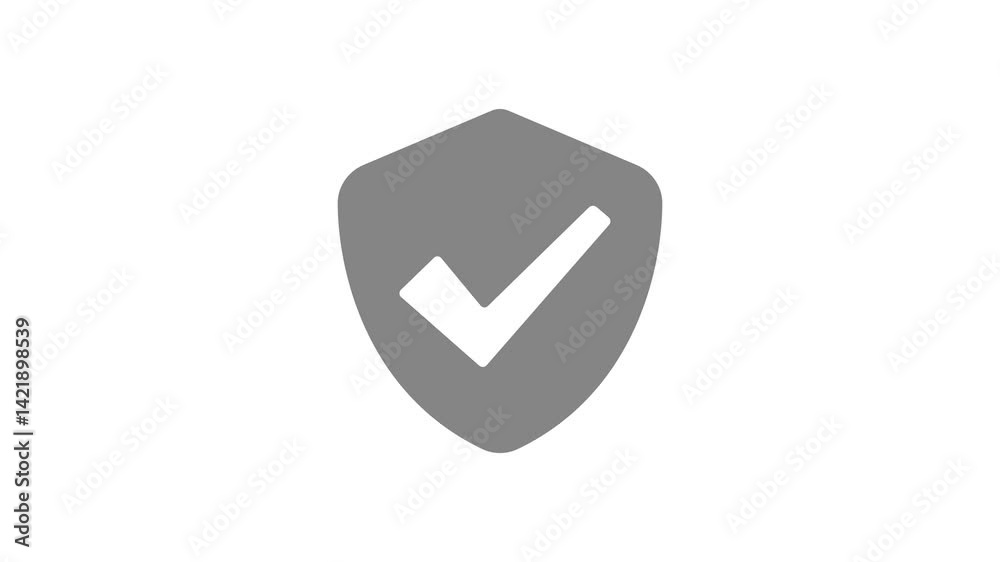 Shield Icon with Checkmark Animation, symbolizing security and trust Shield Icon with Checkmark Animation, symbolizing security and trust