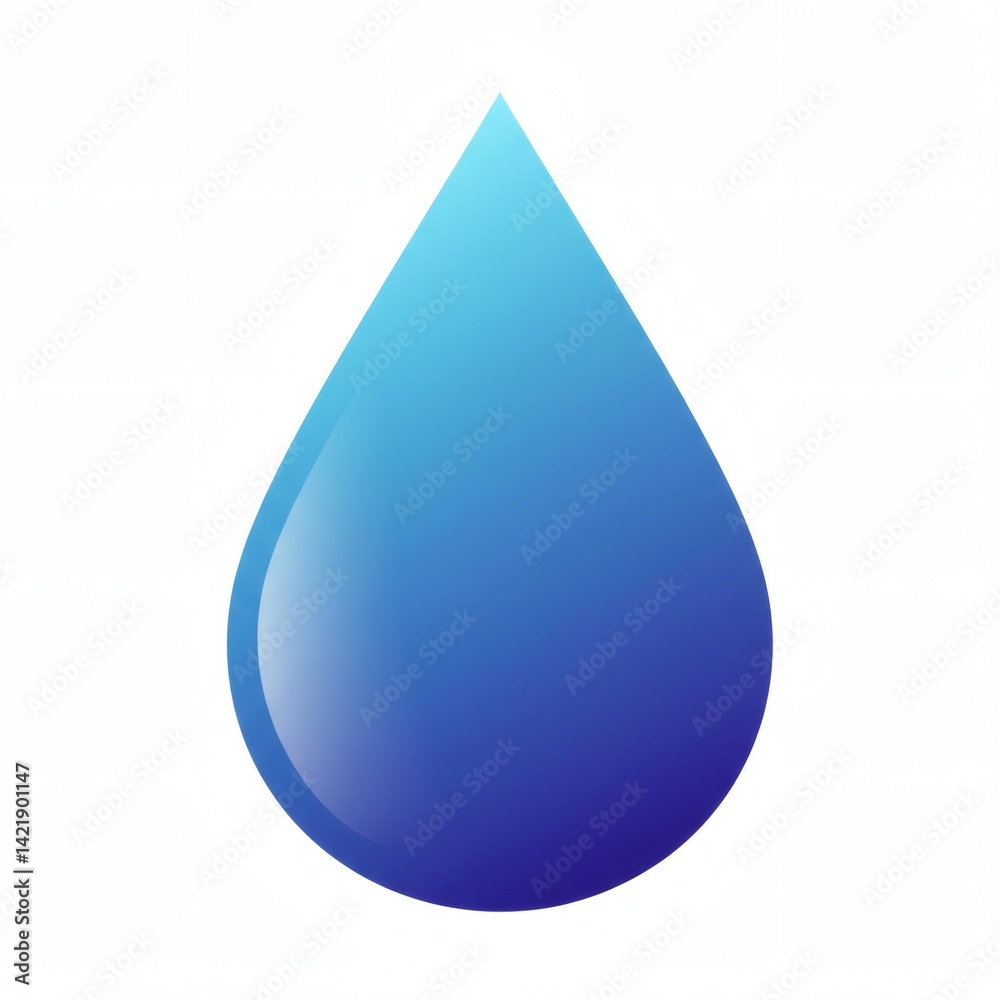 Clean Modern Gradient Water Drop Icon Flat Vector Illustration Design Clean Modern Gradient Water Drop Icon Flat Vector Illustration Design