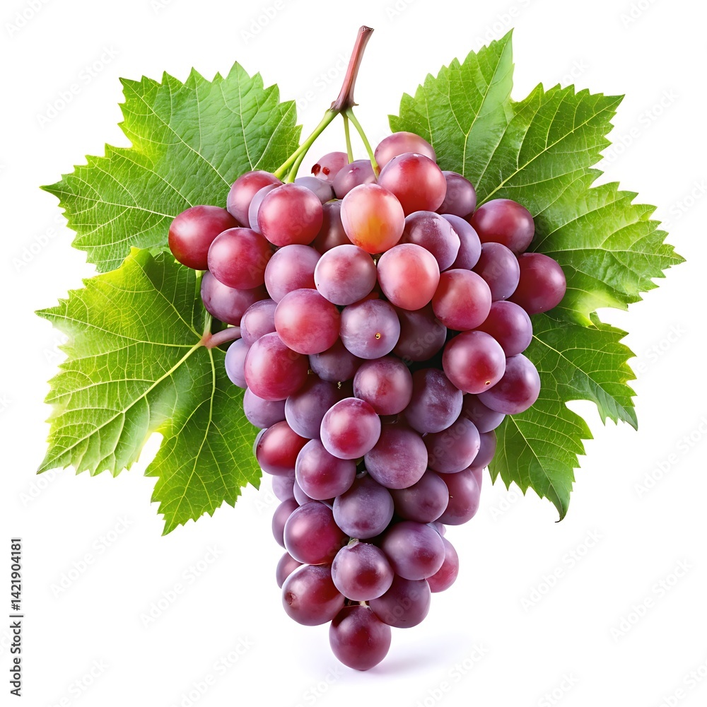 Fototapeta premium Fresh grape vine isolated on white background