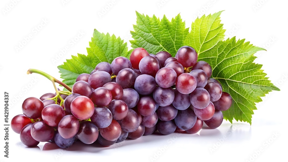Fototapeta premium Fresh grape vine isolated on white background