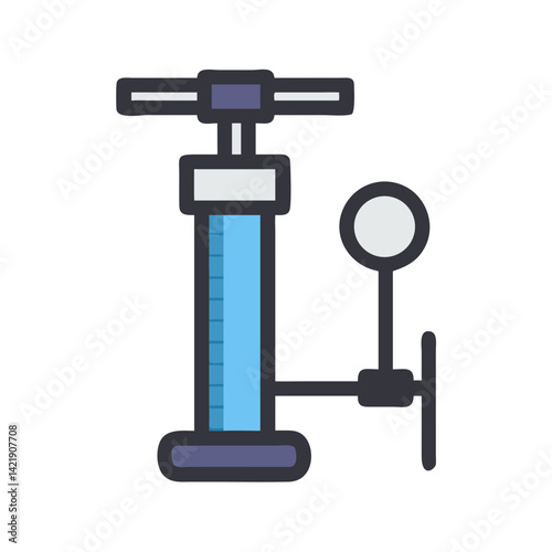  Air Pump Demonstration Icon Representing Pressure