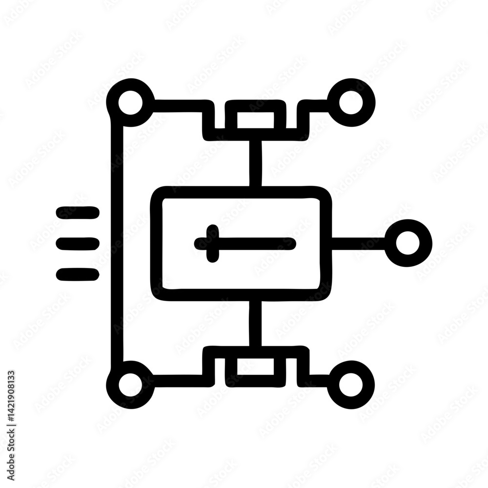 Battery Connection Icon Representing Circuit Battery Connection Icon Representing Circuit