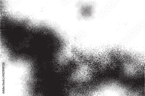 Dusty Grunge Spray Texture with Noise and Halftone Overlay for Abstract Backgrounds