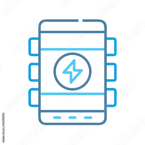 Electric Cell Icon Representing Energy Storage and Power Supply Unit