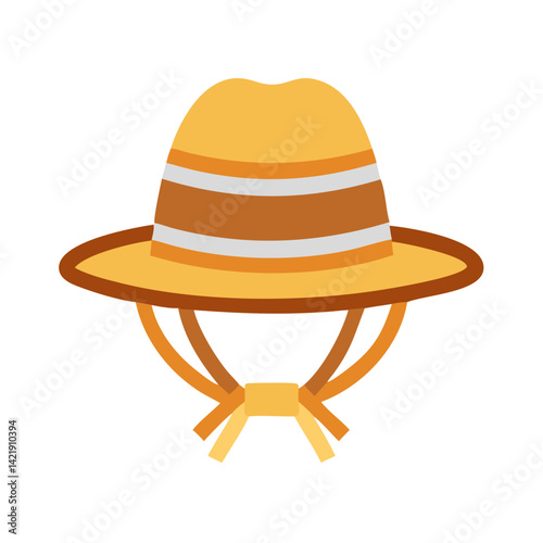 Farmer Hat Icon Representing Traditional Farming and Agricultural Workwear
