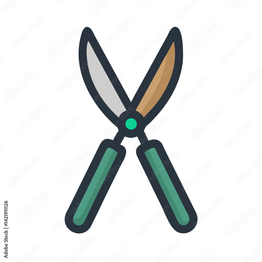 Garden Shears Icon Representing Plant Pruning and Gardening Tool Garden Shears Icon Representing Plant Pruning and Gardening Tool