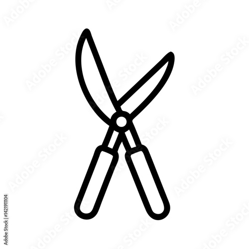 Garden Shears Icon Representing Plant Pruning and Gardening Tool