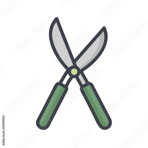 Garden Shears Icon Representing Plant Pruning and Gardening Tool