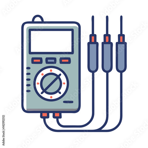 Multimeter Icon Representing Electrical Testing and Measurement Tool