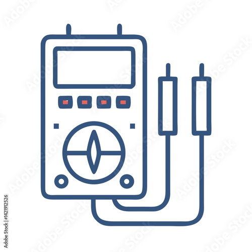 Multimeter Icon Representing Electrical Testing and Measurement Tool