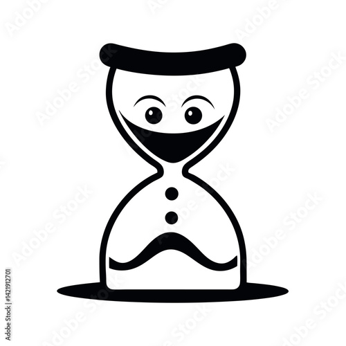 Happy Hourglass: A cheerful depiction of time passing.