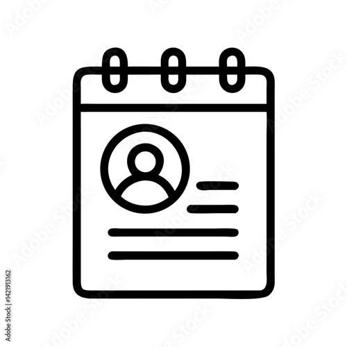 Notepad with User Icon Representing Assigned Task and Personal Responsibility
