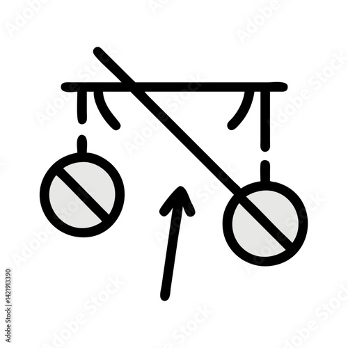 Opposing Forces Icon Representing Newton’s Third Law of Motion