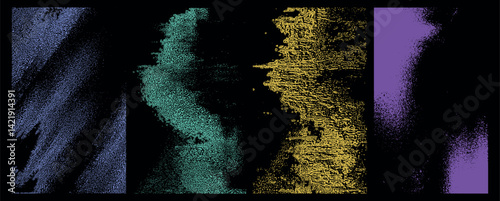 Colorful Grunge Texture Set with Noise Effect for Abstract Background and Overlay Design