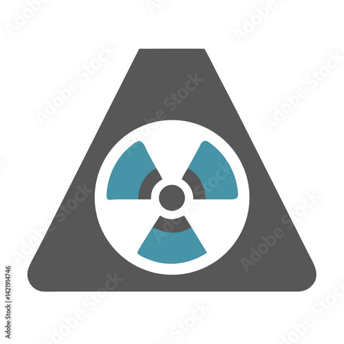Radioactive Symbol Icon Representing Nuclear Hazard and Radiation Warning