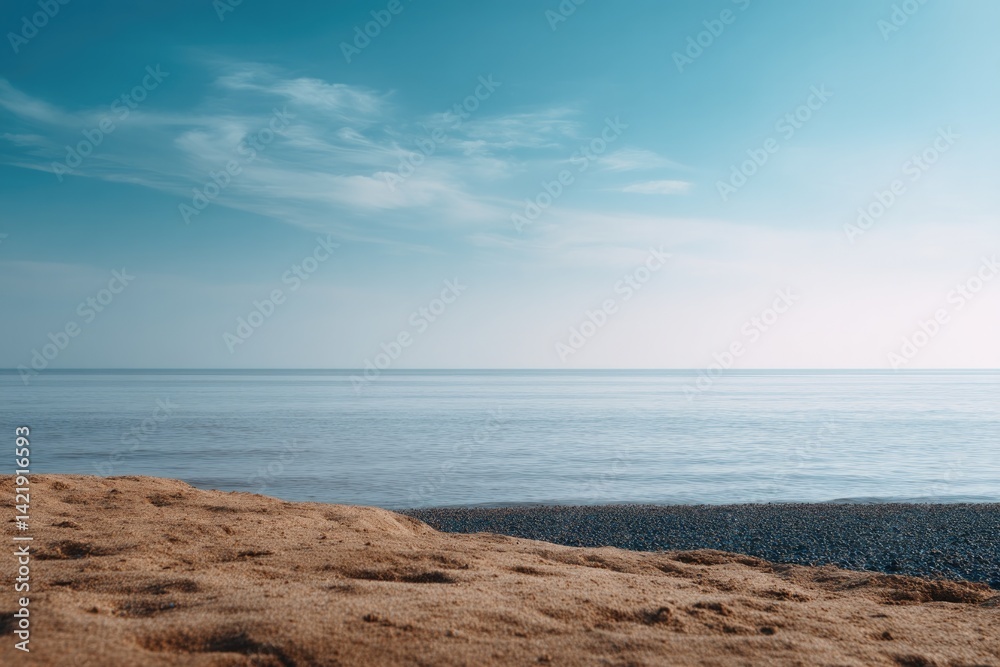 minimalistic image of normandy beach with empty horizon minimalistic image of normandy beach with empty horizon