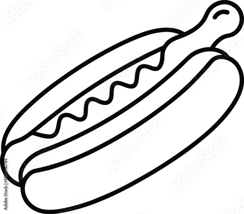 one-continuous-line-drawing-of-american-hot-dog 