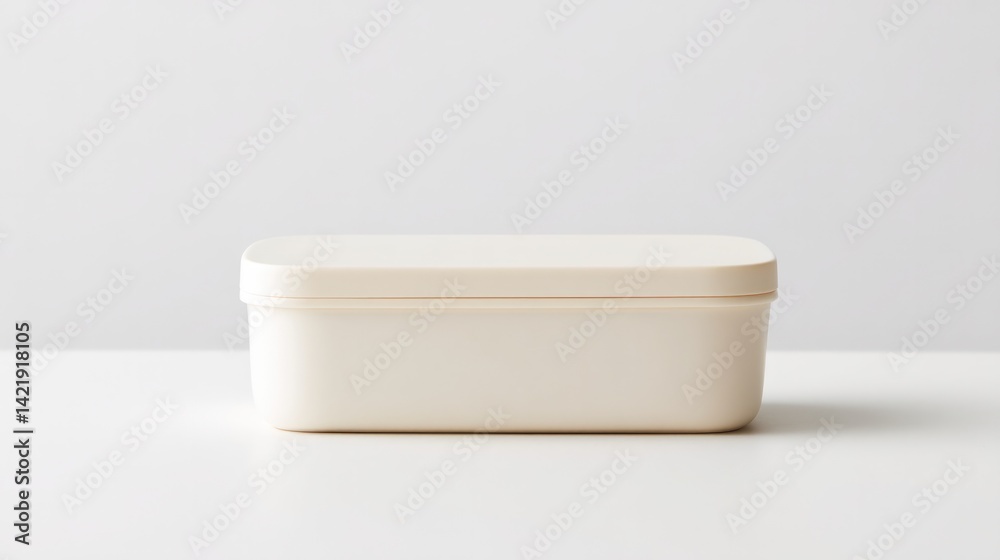 minimalistic lunch box isolated on pristine white background ample copy space for your text or design needs minimalistic lunch box isolated on pristine white background ample copy space for your text or design needs