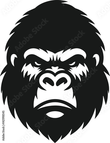 Wallpaper Mural Angry gorilla vector silhouette Torontodigital.ca