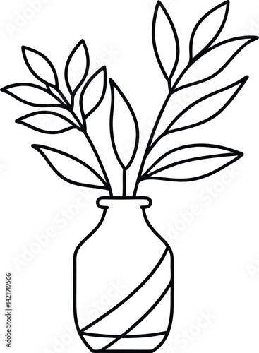one-continuous-line-drawing-of-leaves-plant