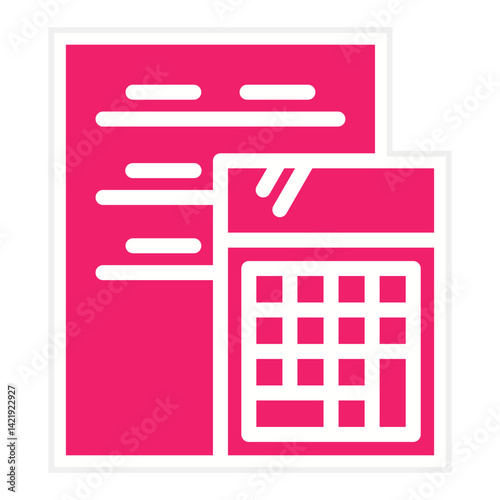 Vector Design Calculating Icon Style