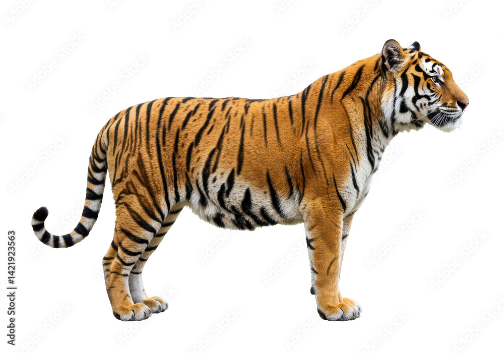 Obraz premium Tiger profile, standing