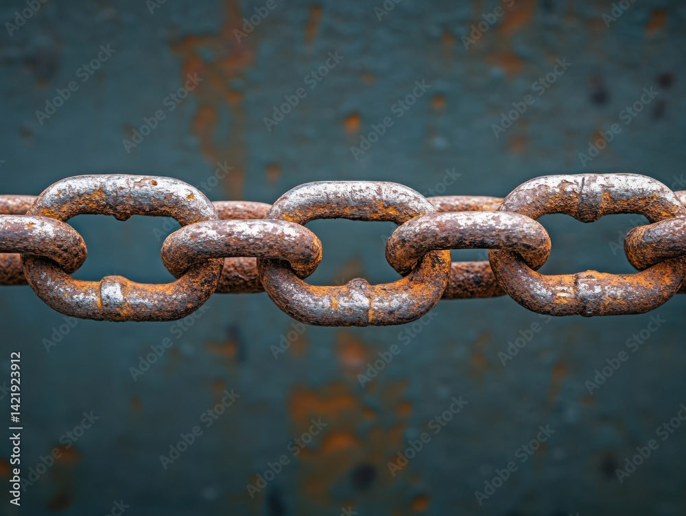 Rusty Chain Close-up: A Study in Texture and Decay Rusty Chain Close-up: A Study in Texture and Decay